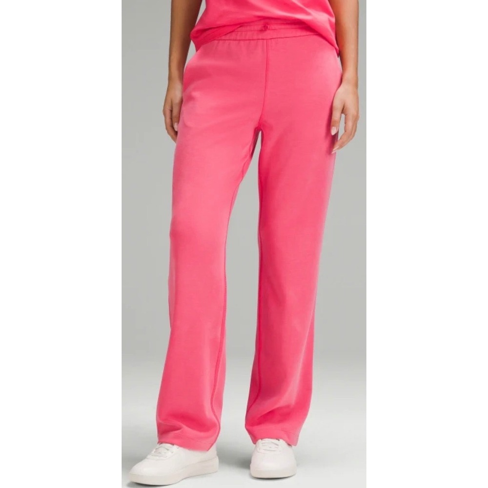 Lululemon Softstreme High Rise Straight Leg Pants Pink Women's Size 2 Athleisure